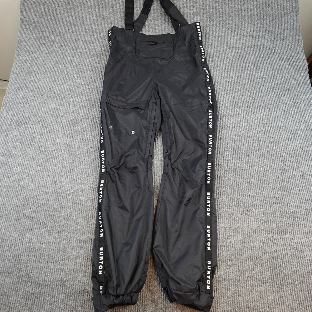 Burton Melter Bib Snow Pants Womens Small Black Side Stripe Ski Snowboard Winter